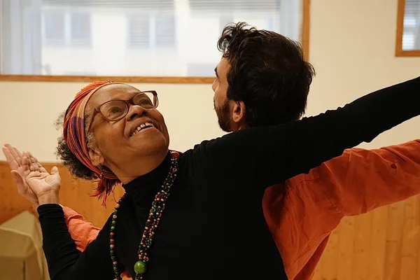 Images du duo en cours de création Silvia Nogueira, Noé Pellencin